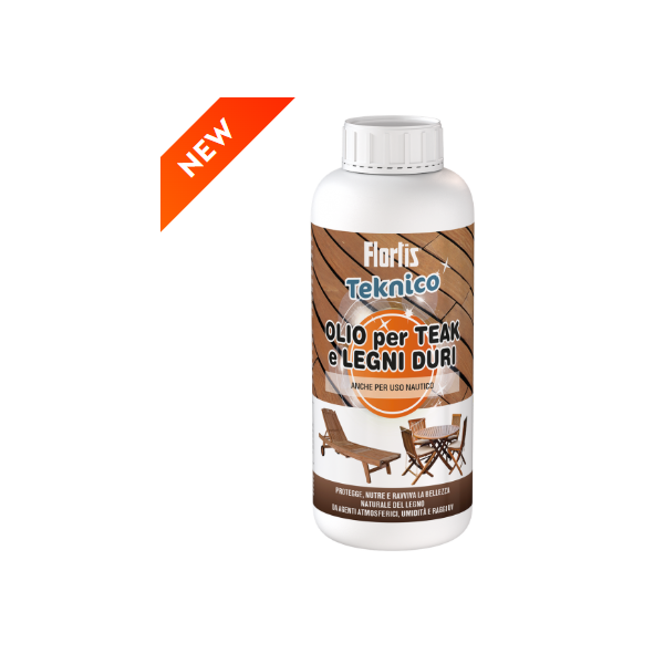 Flortis Olio Teknico Per Teak e Legni Duri 700 ml