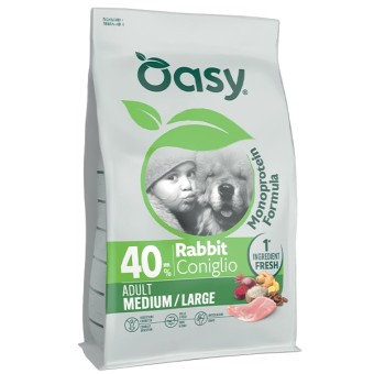 MONOPROTEIN FORMULA • Oasy Adult Medium/Large Coniglio 10Kg