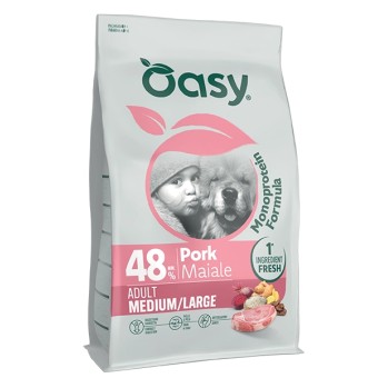 MONOPROTEIN FORMULA • Oasy Adult Medium/Large Maiale 10Kg