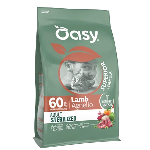 Oasy Superior Formula Adult Sterilized Agnello 1.5 kg