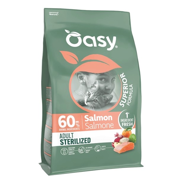 Oasy Superior Formula Adult Sterilized Salmone 300 gr