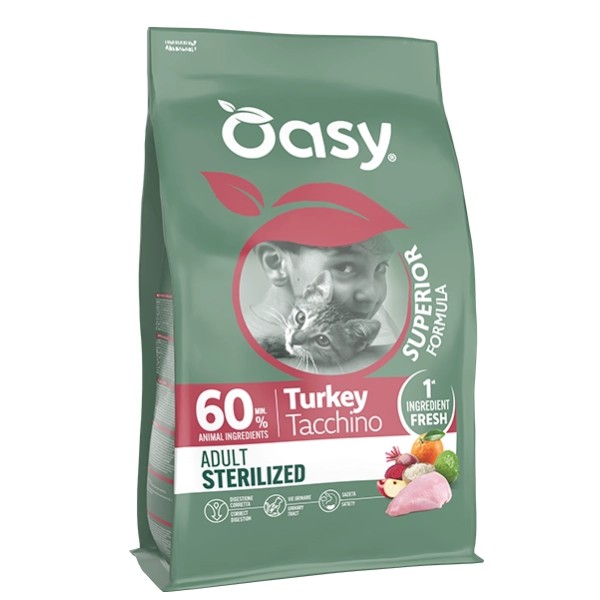 Oasy Superior Formula Adult Sterilized Tacchino 1.5 kg