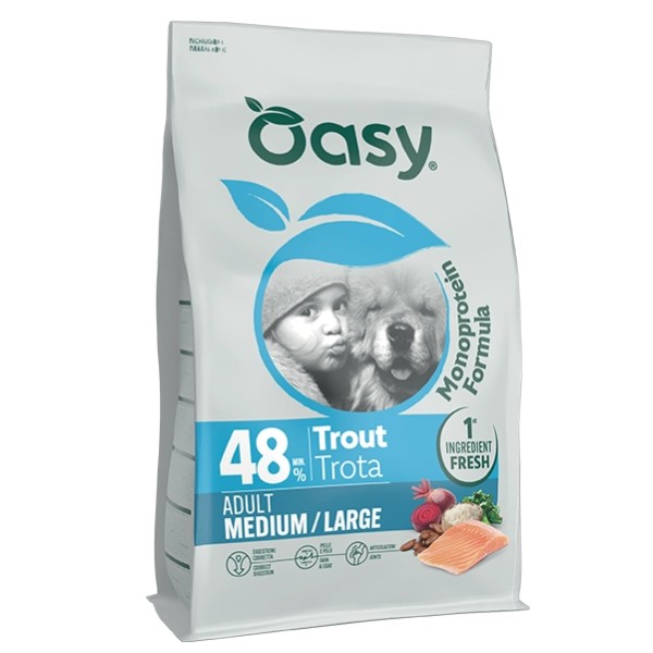 MONOPROTEIN FORMULA • Oasy Adult Medium/Large Trota 2Kg