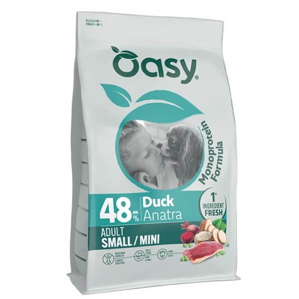 MONOPROTEIN FORMULA • Oasy Adult Small/Mini Anatra 2Kg