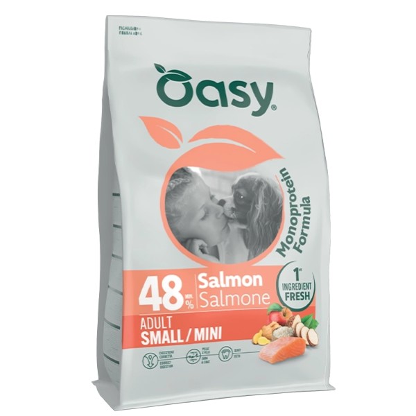 MONOPROTEIN FORMULA • Oasy Adult Small/Mini Salmone 2Kg