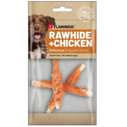 Flamingo Snacks R'Hide Bastone Bianco con pollo 6 pz 70g