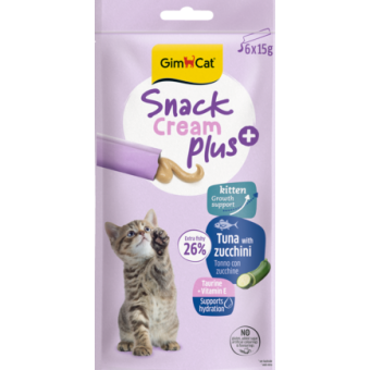 Gimcat Snack Cream Plus Tonno Con Zucchine 6x15 gr