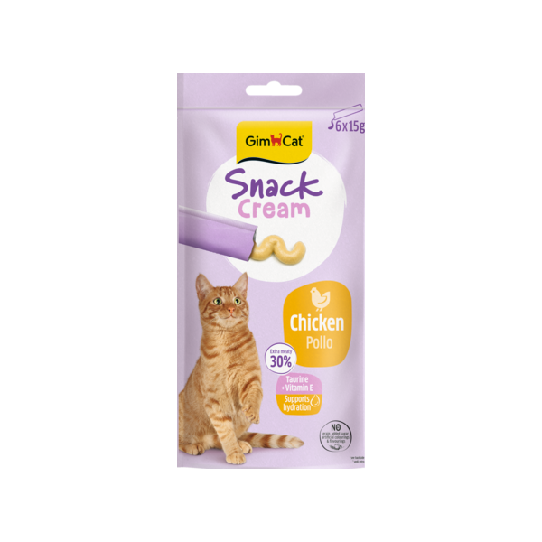 Gimcat Snack Cream Pollo 6x15 gr