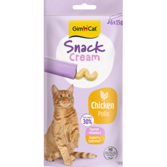 Gimcat Snack Cream Pollo 6x15 gr