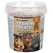 Flamingo Snack Mini Cuori da addestramento con Pollo, Agnello e Salmone 500 gr