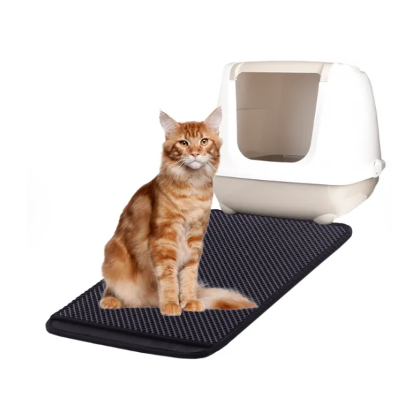 Flamingo Tappetino per lettiera Gatti Matz Grigio e Nero  61X41