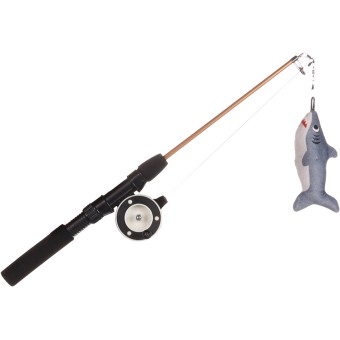 Flamingo Giocattolo Rodney  Canna da pesca con squalo grigio