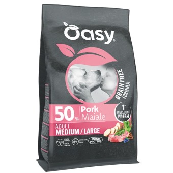 Oasy Adult Dog Grain Free Medium Large al Maiale 10 kg