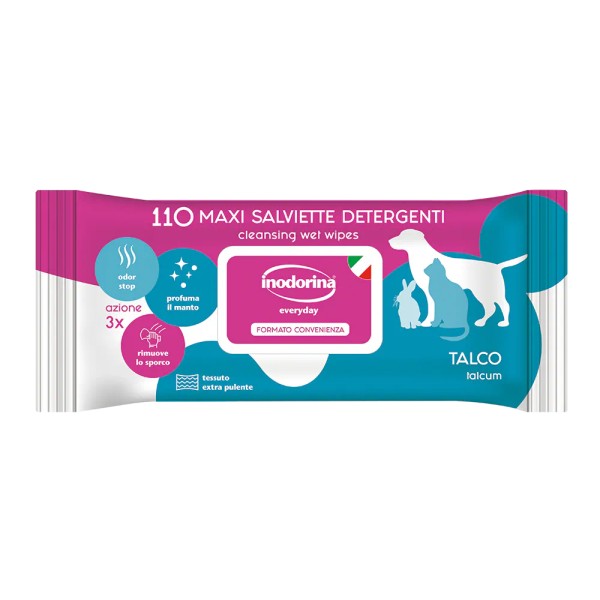 Inodorina Salviette Detergenti Profumate al Talco 110 pezzi