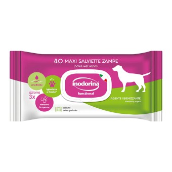 Inodorina Salviette Detergenti Functional per zampe 40 pezzi