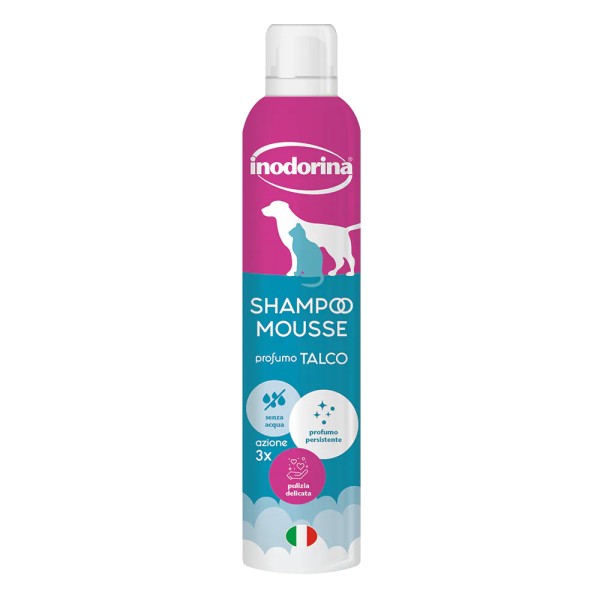 Inodorina Shampoo Secco Mousse profumo Talco 250 ml