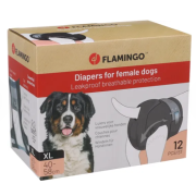 Flamingo Pannolini Dipy Neri Femminili 12 pezzi taglia XL