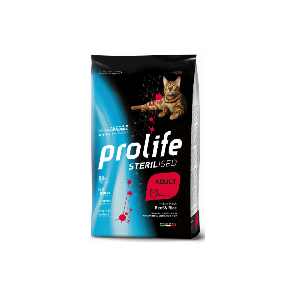 Prolife Cat Adult Sterilised Manzo e Riso 1.5 kg