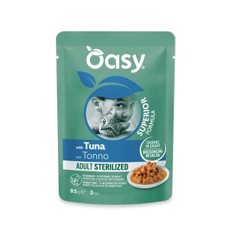 Oasy Bocconcini in Salsa Formula Superior Adult Sterilized con Tonno 85 gr