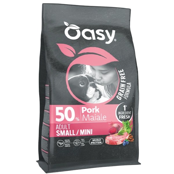 Oasy Dog Adult Small Mini Grain Free Maiale 2 kg
