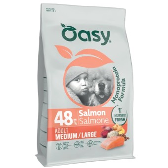 Oasy Dog Adult Medium Large Formula Monoprotein Salmone 2 kg