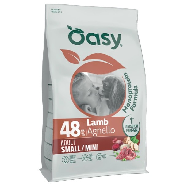 Oasy Dog Adult Small Mini Formula Monoprotein Agnello 2 kg