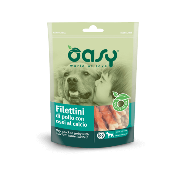 Oasy Snack Filettini di Pollo con Ossi al Calcio 80 gr