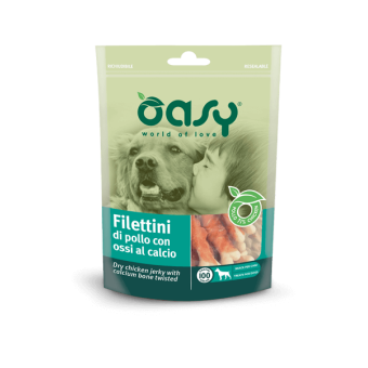 Oasy Snack Filettini di Pollo con Ossi al Calcio 80 gr