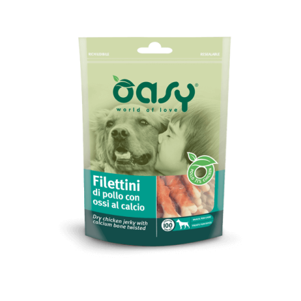 Oasy Snack Filettini di Pollo con Ossi al Calcio 80 gr
