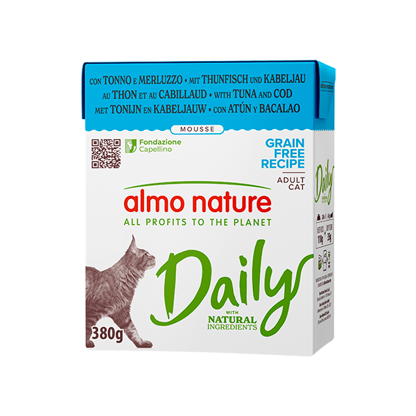 Almo Nature Cat Daily Tetrapack al Tonno e Merluzzo 380 gr