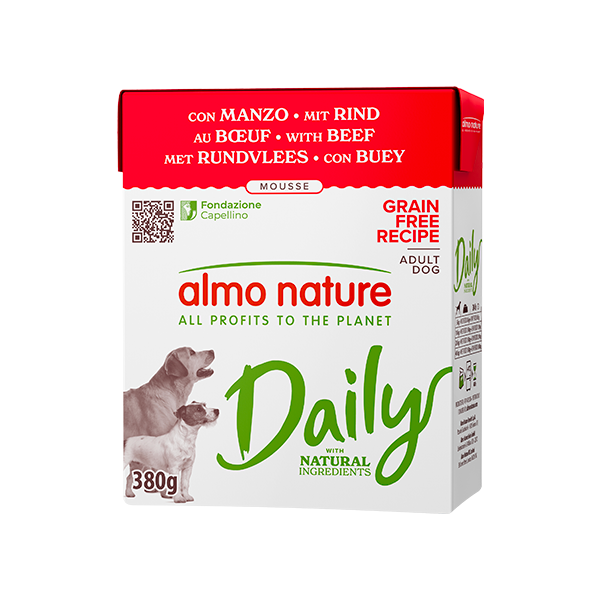 Almo Nature Dog in Tetrapack al Manzo 380 gr