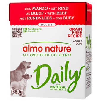 Almo Nature Dog in Tetrapack al Manzo 380 gr