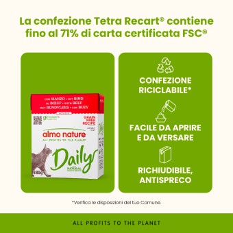 Almo Nature Cat in Tetrapack al Manzo 380 gr