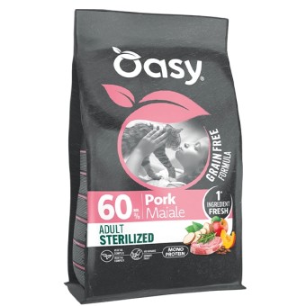 Oasy Adult Cat Sterilized Grain Free al Maiale  300 gr