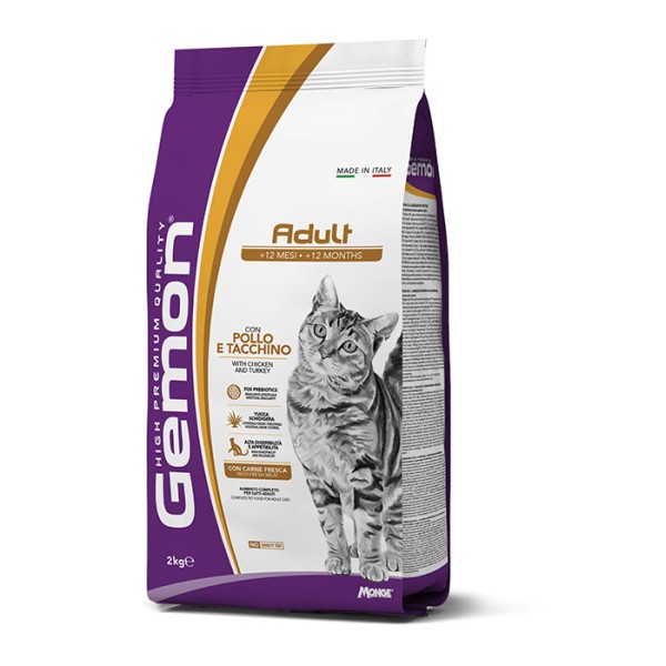 Gemon Cat Adult con Pollo e Tacchino  7 kg