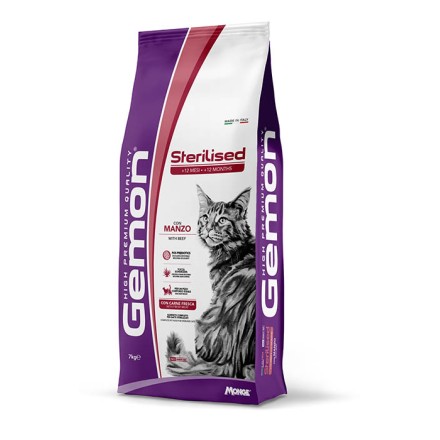 Gemon Cat Sterilised al Manzo 7 kg