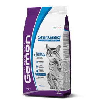 Gemon Cat Sterilised con Tonno e Salmone 7 kg