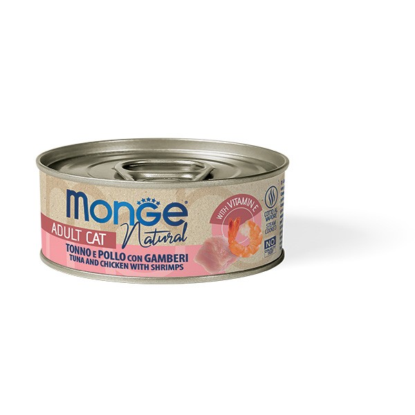 Monge Natural Tonno e Pollo con Gamberetti 80g