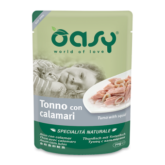 Buste Oasy Gatto Tonno con Calamari 70g