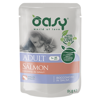 Buste Oasy Gatto Bocconcini Salmone 85g