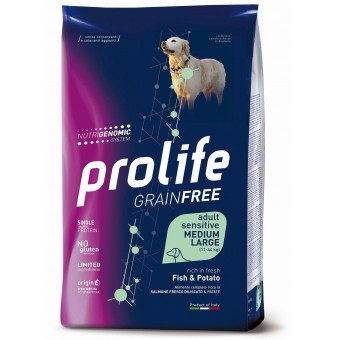 Prolife Sensitive Adult Grain Free Medium-Large Fish&Potato 10Kg