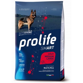 Prolife Smart Adult Medium-Large Beef&Rice 12Kg